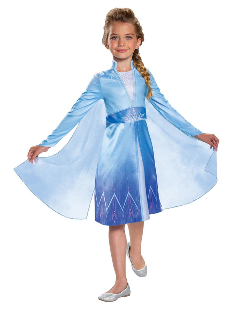 Disney Frozen Elsa Travelling Classic Costume Child Blue Dress