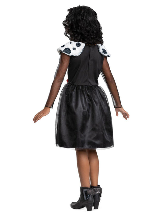 Disney Villains Cruella Classic Childs Costume Dress with Fake Fur Collar 2