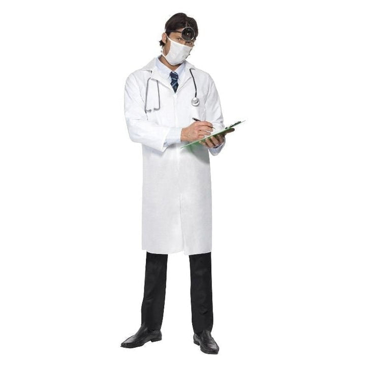 Doctors Costume Adult White Coat Mask_3