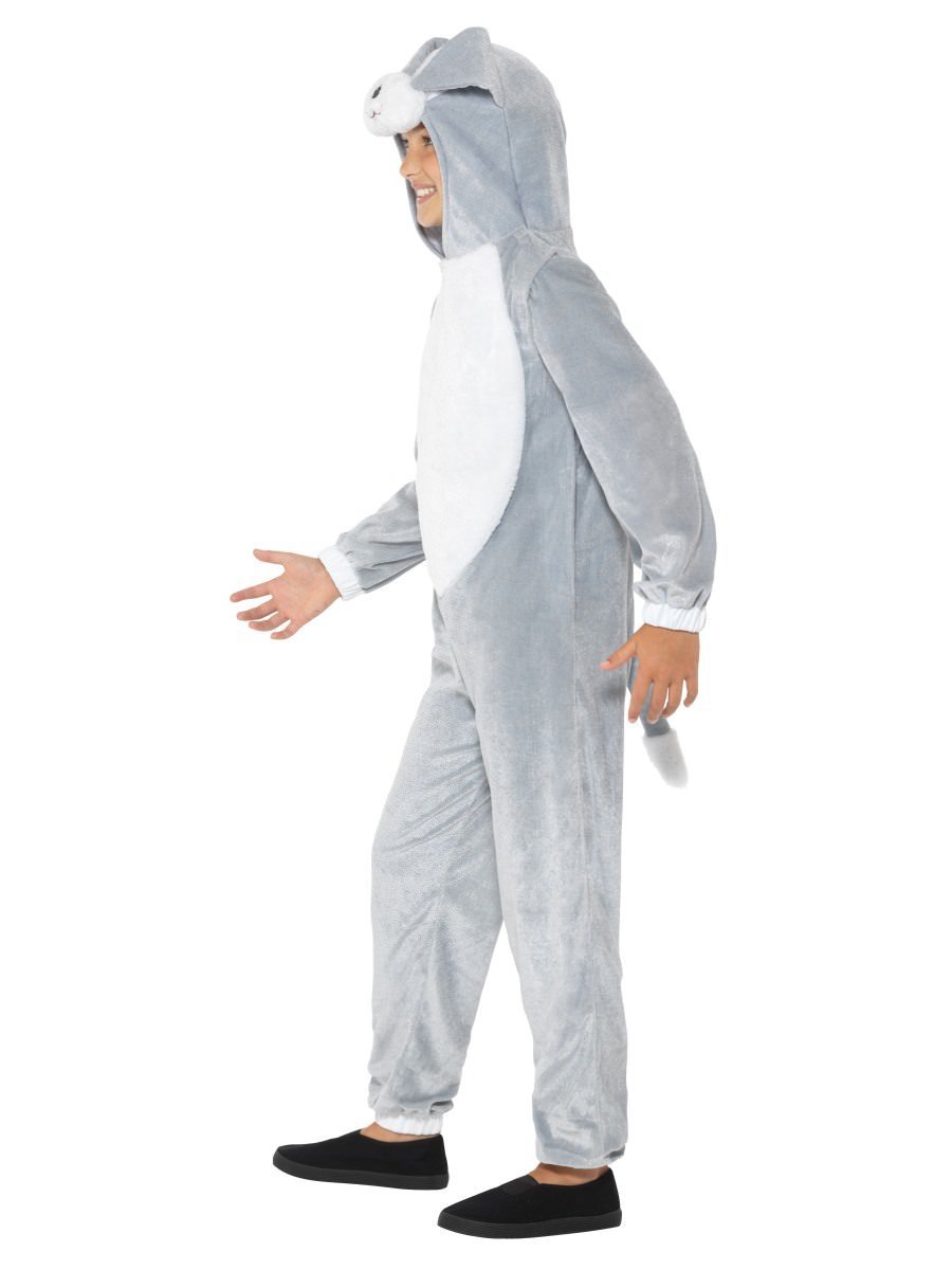 Dog Costume Kids Grey Hooded Jumpsuit_3