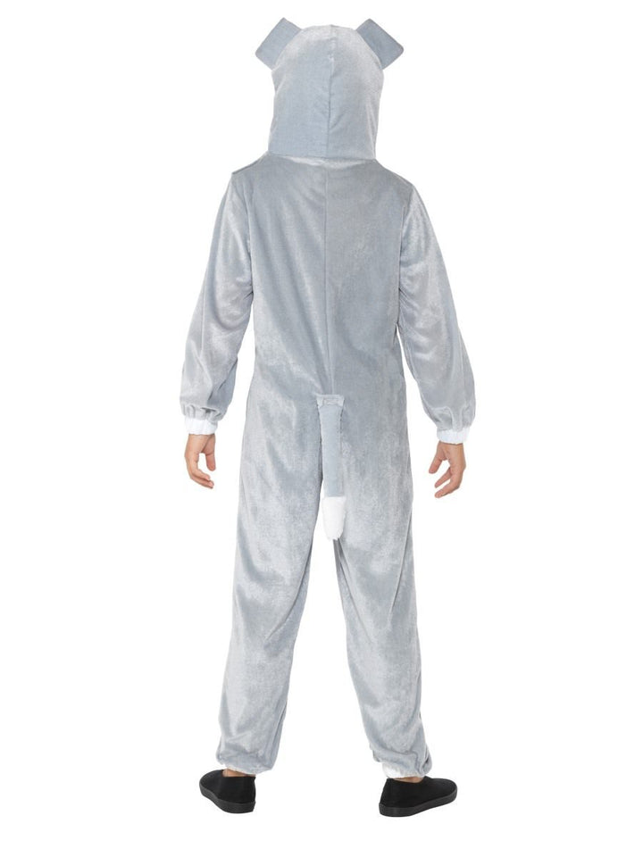 Dog Costume Kids Grey Hooded Jumpsuit_4