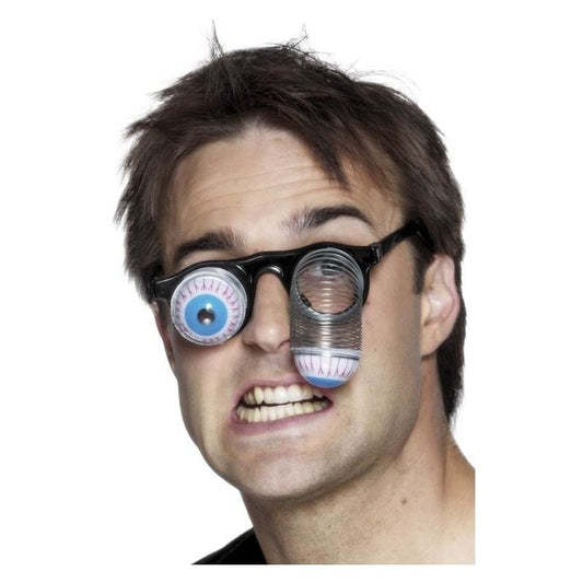 Droopy Eye Specs Adult Black Metal Springs 2