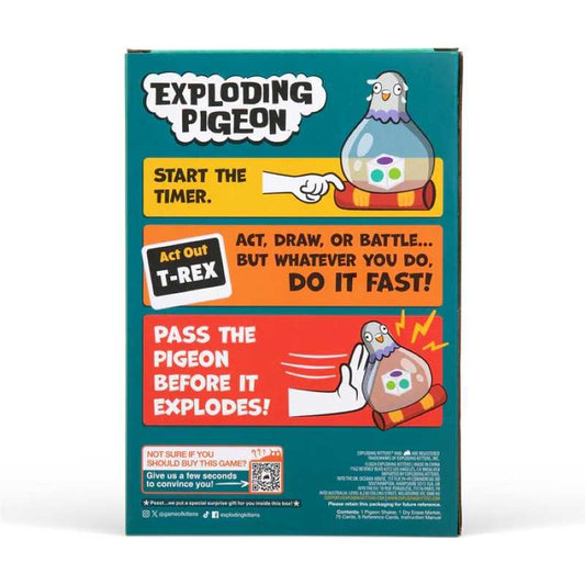 Exploding Pigeon Board Game by Exploding Kittens 2