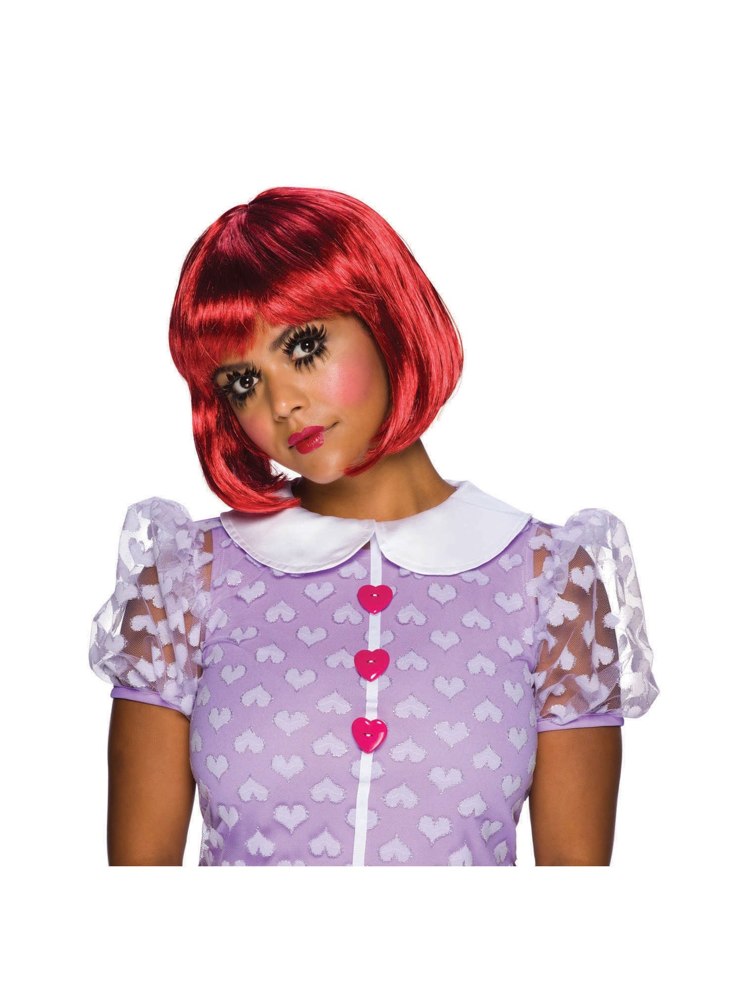 Elegant Red Bob Wig for Women 4