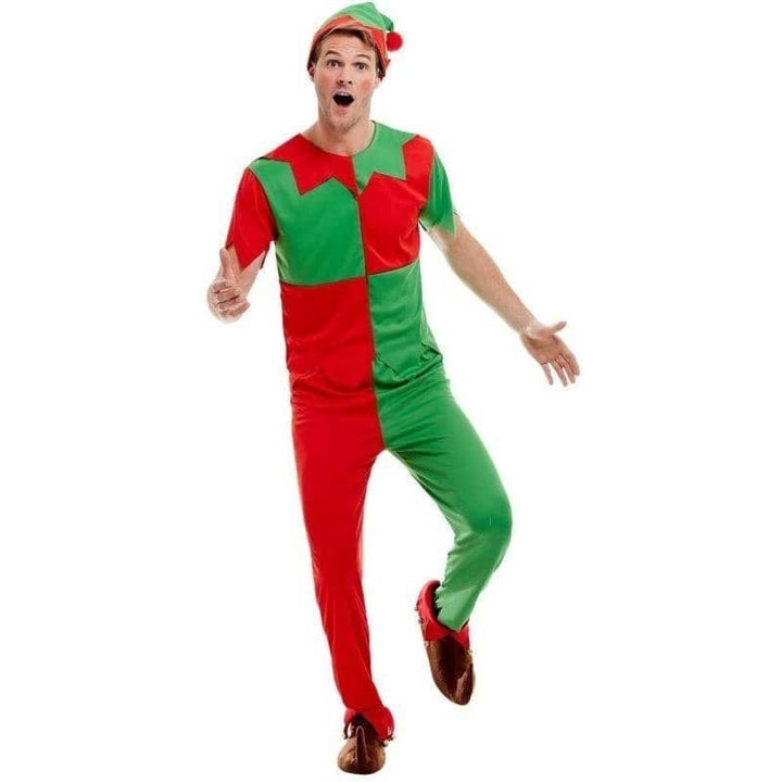 Elf Costume Adult Green and Red_1