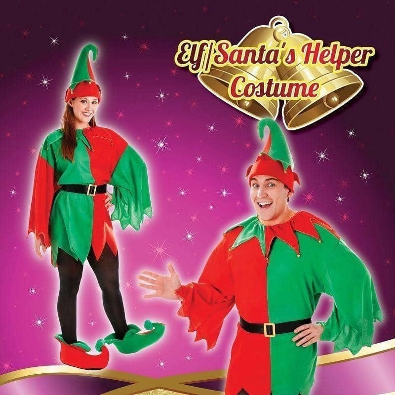 Size Chart Elf Santas Helper Adult Costume