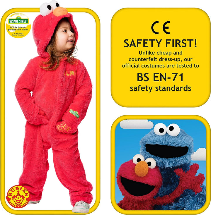 Elmo Costume Toddler Sesame Street Costume Fleece Jumpsuit_3