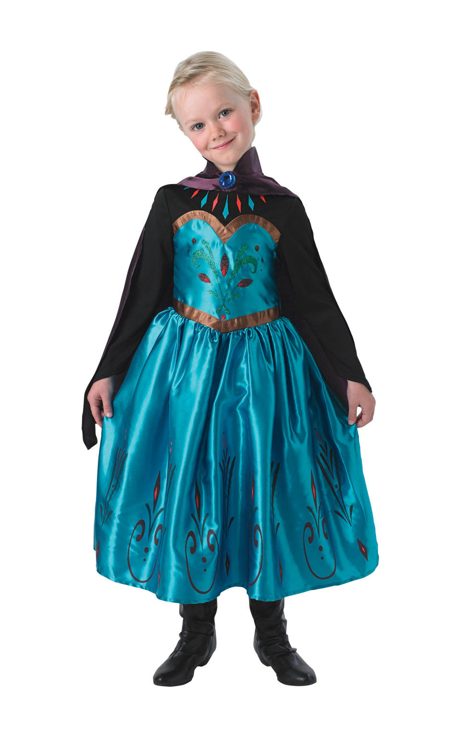 Elsa Coronation Childrens Blue Frozen Costume_1