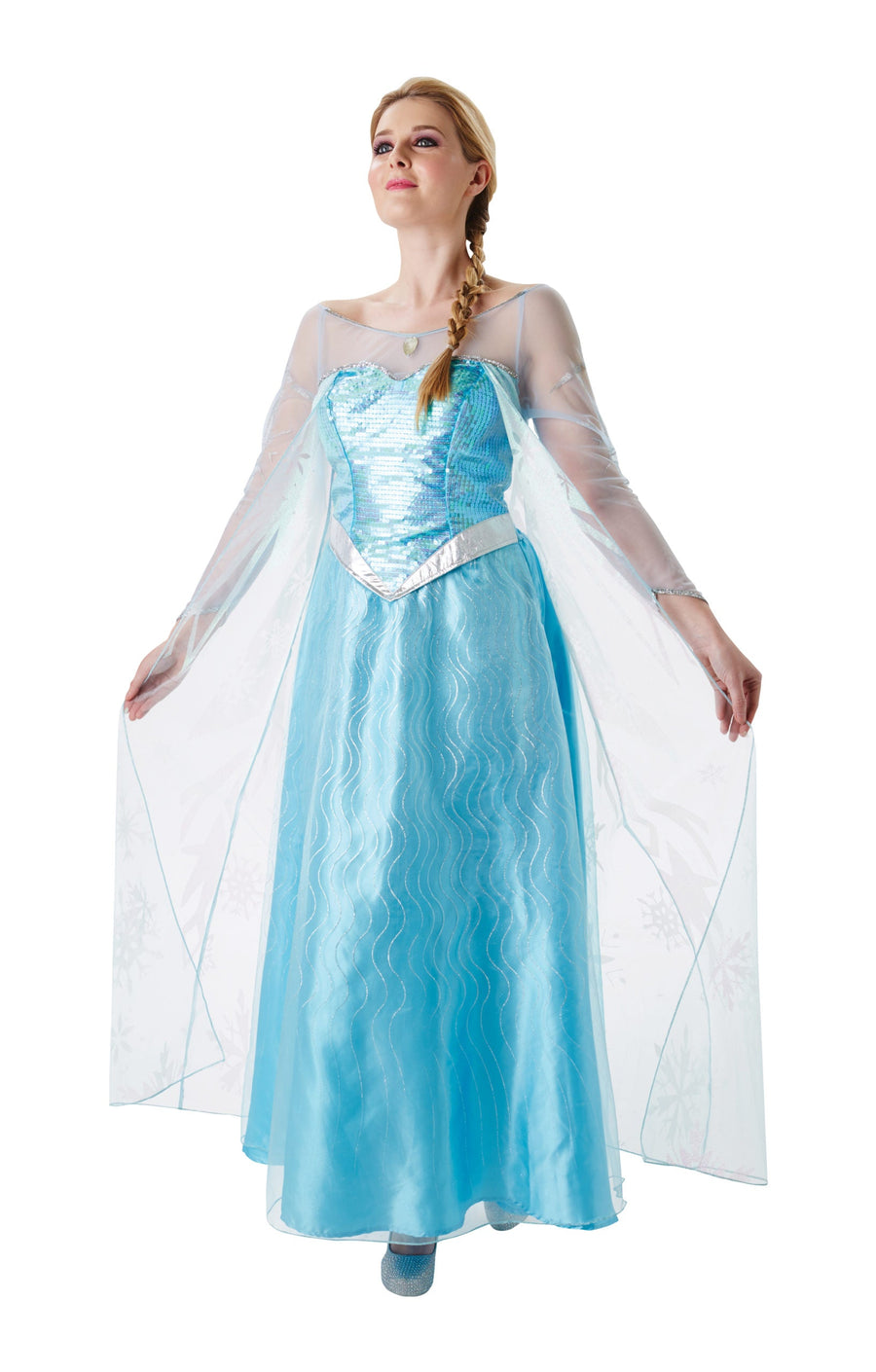 Elsa Deluxe Adult Costume Womens Blue_1