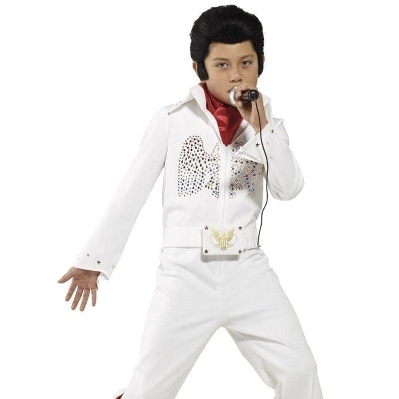 Elvis Costume Kids White Jumpsuit_3
