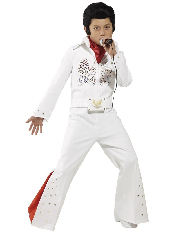 Elvis Costume Kids White Jumpsuit_1