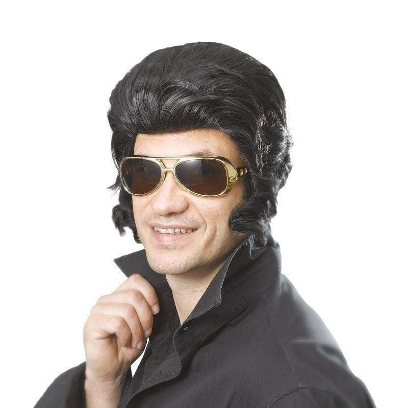 Elvis Wig & Big Sideburns Jailhouse Rock Hair_1