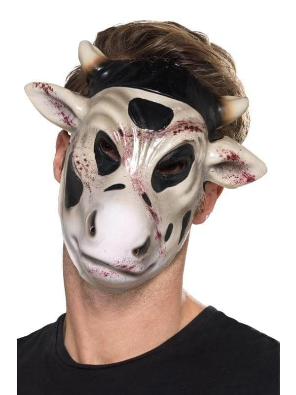 Evil Cow Killer Mask Adult Plastic White_1