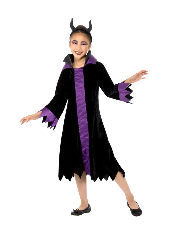 Evil Queen Costume Child Black Purple_1