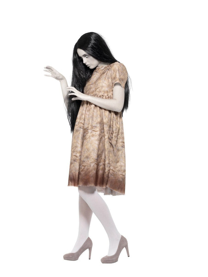Evil Spirit The Ring Costume Adult Grey Decayed Dress Wig_2