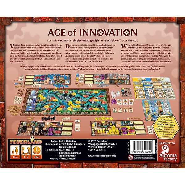 Age of Innovation A Terra Mystica Faction Strategy Board Game