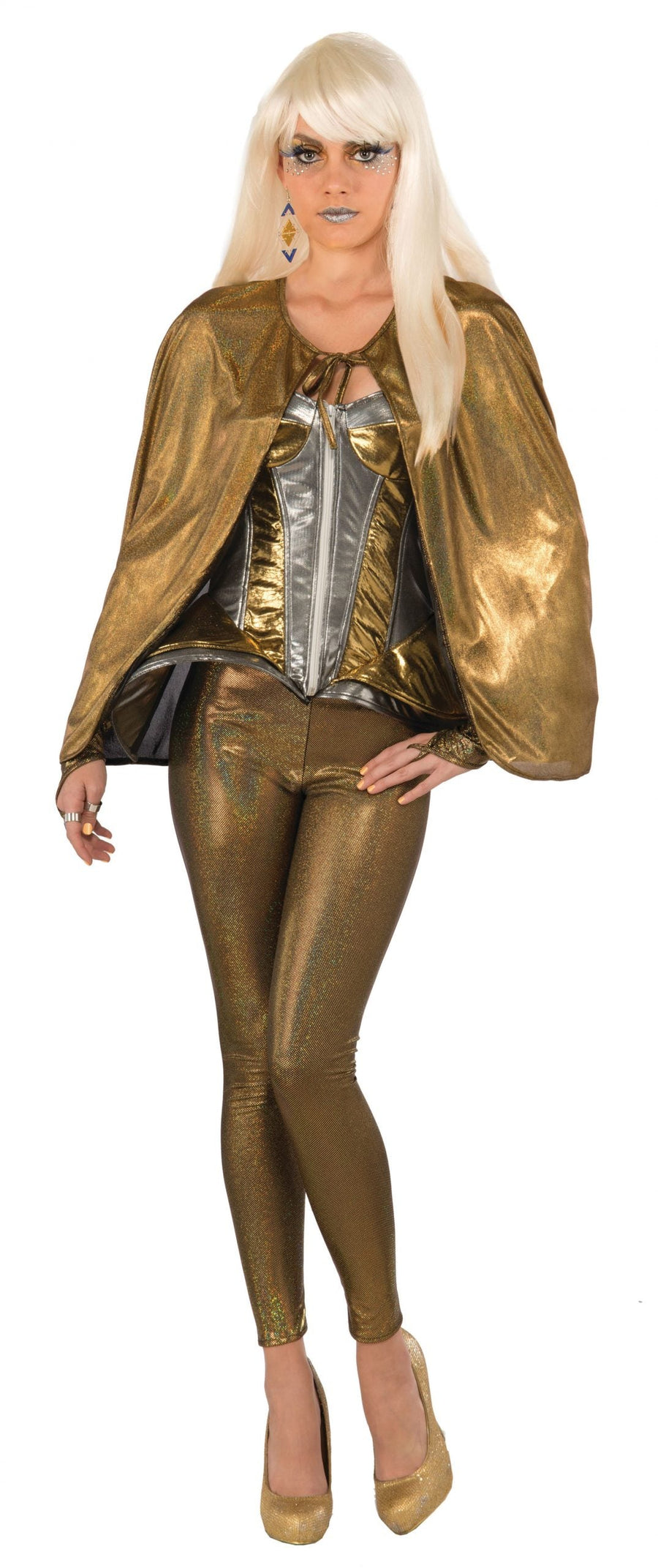 Fantasy Cape Gold Costume Accessories Female_1