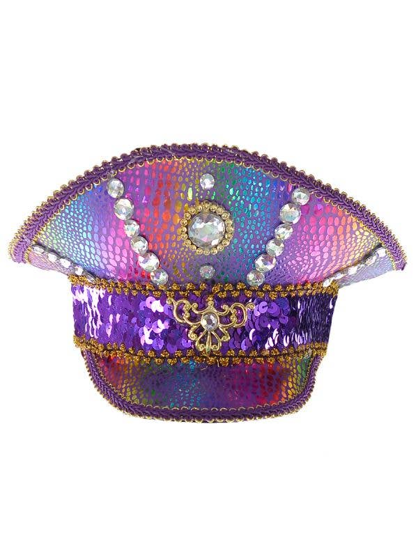 Festival Military Visor Hat Purple Rainbow Pride Power BH731_2