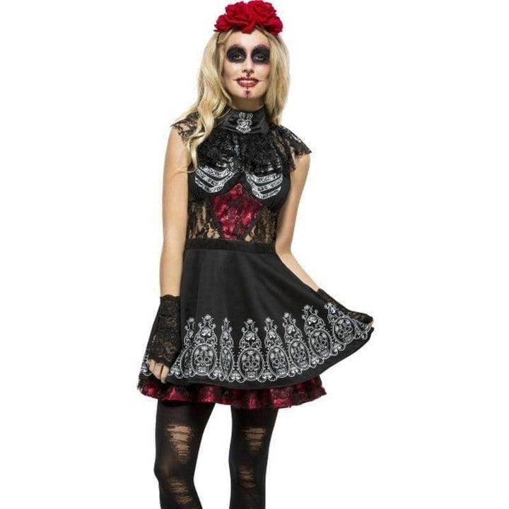 Fever Day Of The Dead Costume Adult Black_1