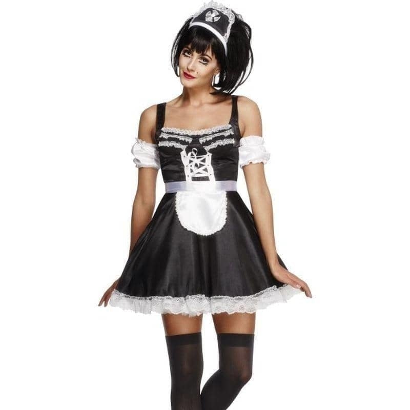 Fever Flirty French Maid Costume Adult Black White