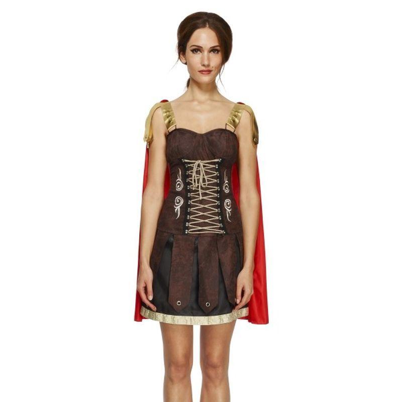 Fever Gladiator Costume Adult Brown Red_1