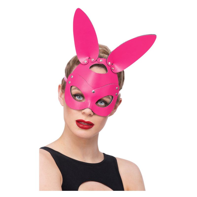 Fever Pink Mock Leather Rabbit Mask Adult_1