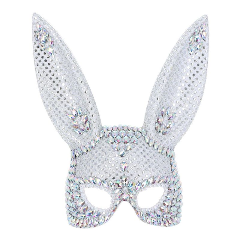 Fever Silver Jewel Bunny Mask Adult_1