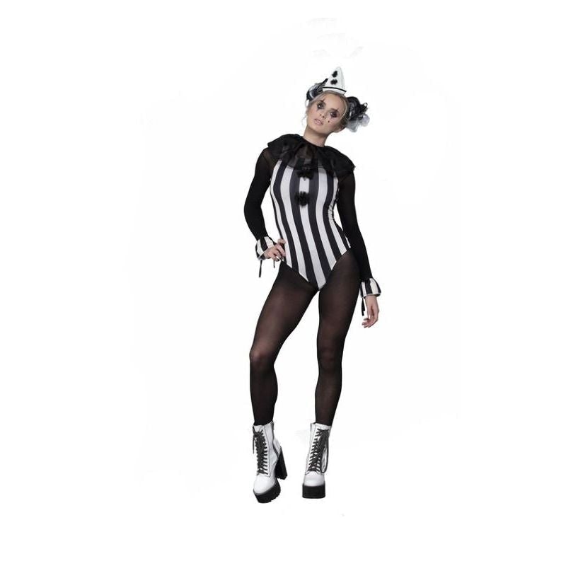 Fever Vintage Pierrot Clown Costume Adult Black Fever Vintage Pierrot Clown Costume Adult Black
