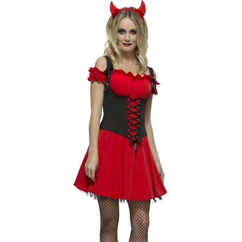 Fever Wicked Devil Costume Adult Red Black_1