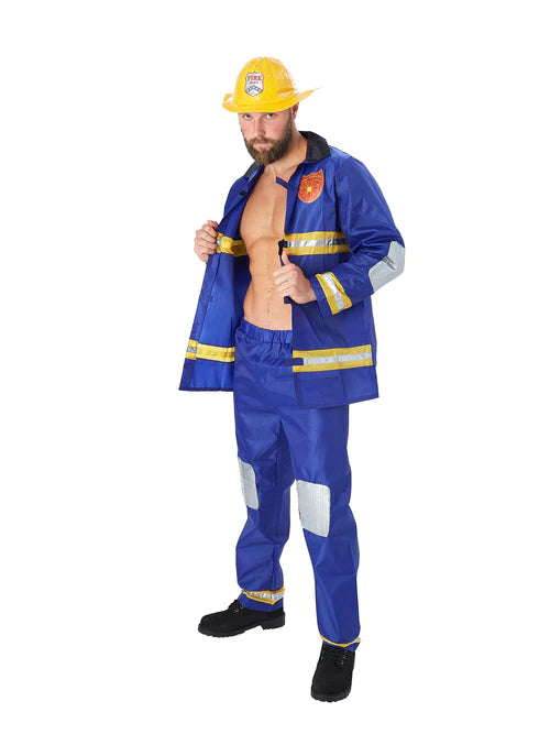Fireman Costume Mens Firefighter Overalls_2