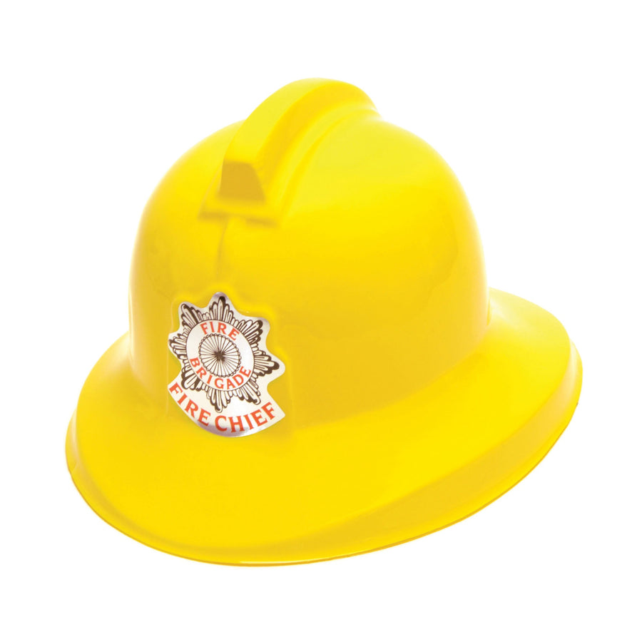 Fireman Helmet Yellow Plastic Hat Adult_1