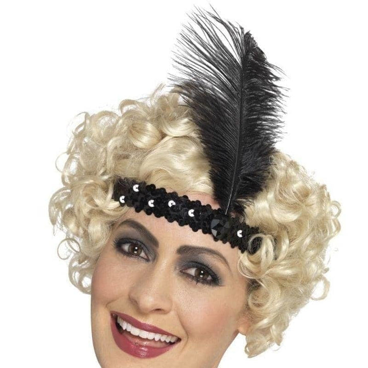 Flapper Headband Adult Black_1