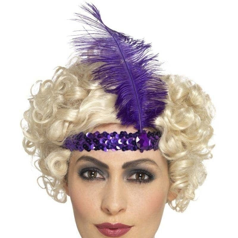 Flapper Headband Adult Purple_1
