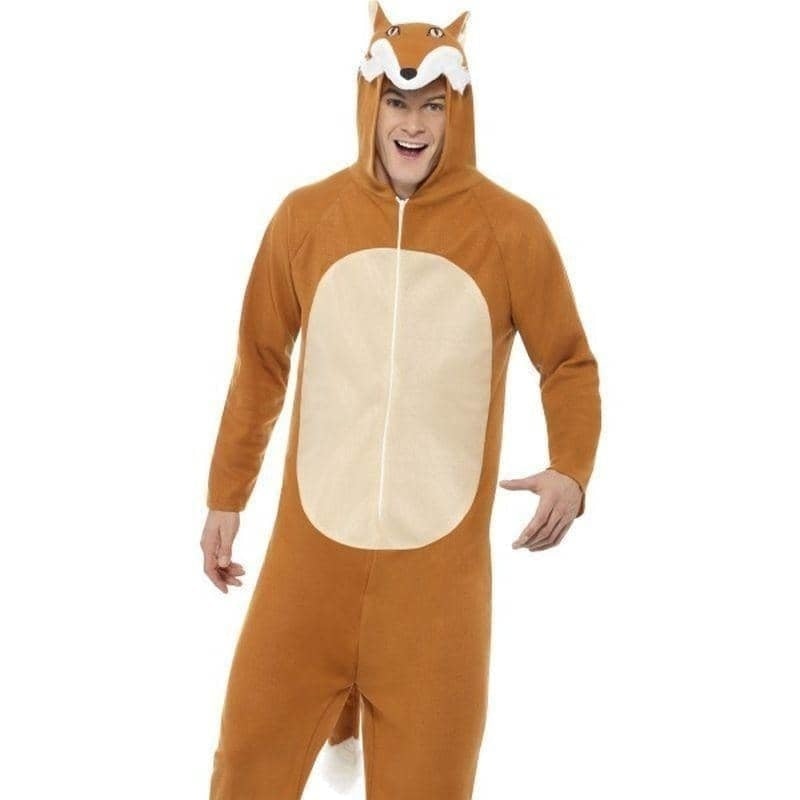 Fox Costume Adult All In One Orange_1