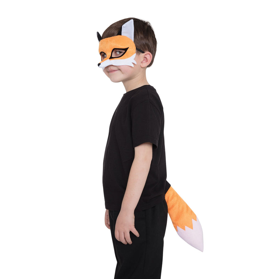 Fox Set Instant Costume Kit Mask Tail for Kids_1