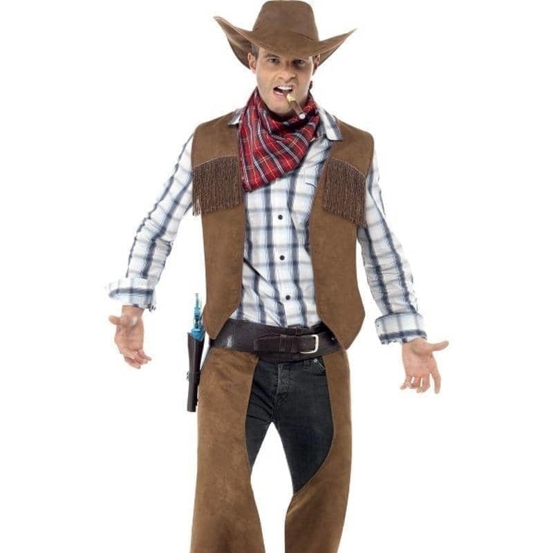 Fringe Cowboy Costume Adult Brown_1