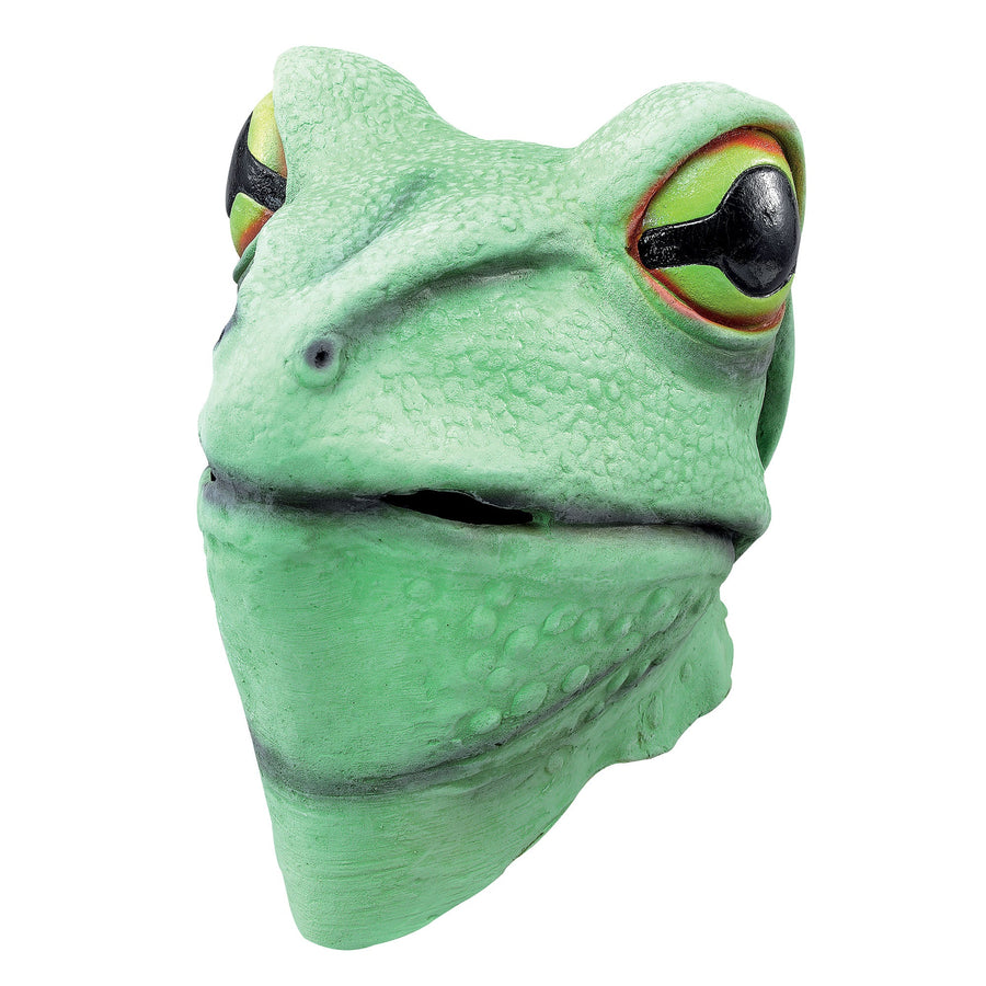 Frog Mask Rubber Overhead Green_1