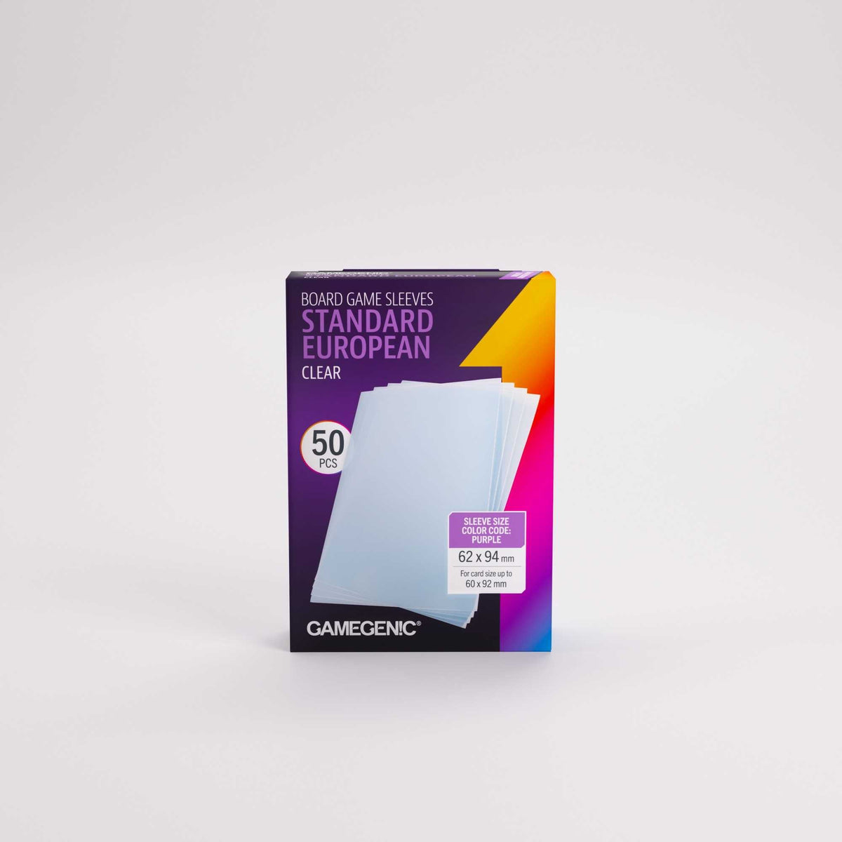 UNIT Gamegenic Board Game Sleeves Standard European Clear 50 ct Gaming Accessory 6