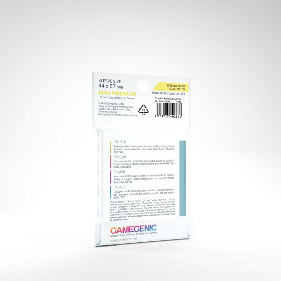 UNIT Gamegenic PRIME Mini American Sized Sleeves 44 x 67 mm 50 ct Gaming Accessory 2