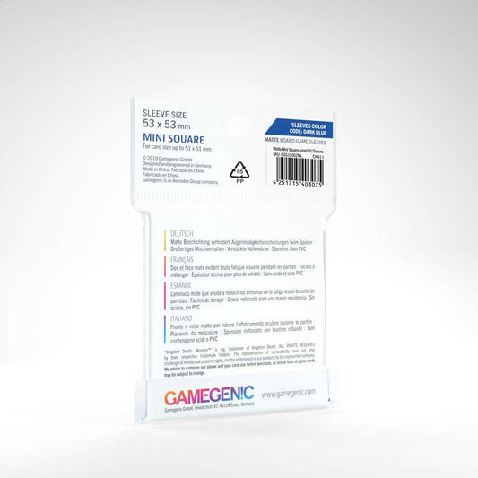 MATTE Mini Square- Sized Sleeves: 53 x 53 mm (50) 2