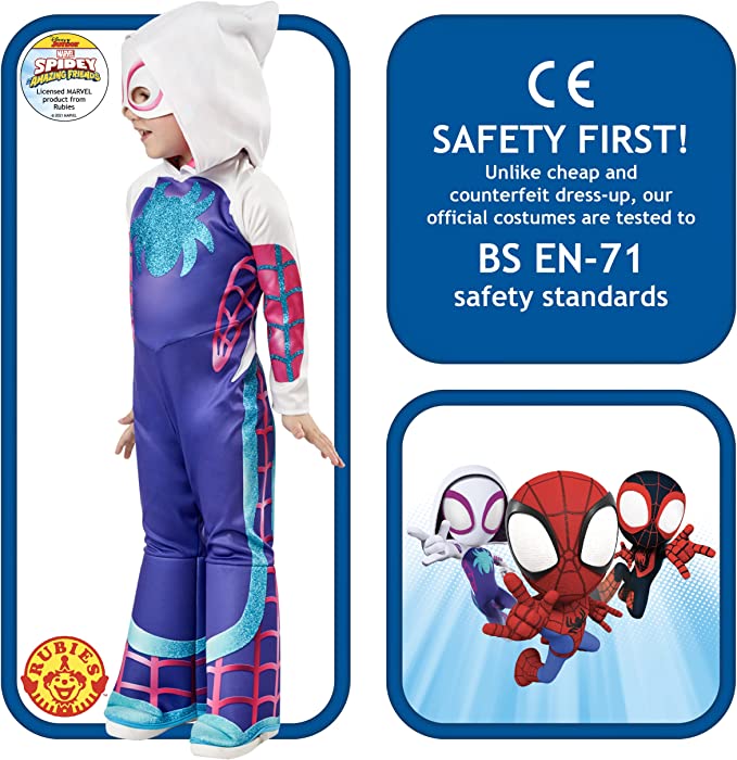 Ghost Spider Costume for Toddlers Spider Gwen Spidey Amazing Friends_7