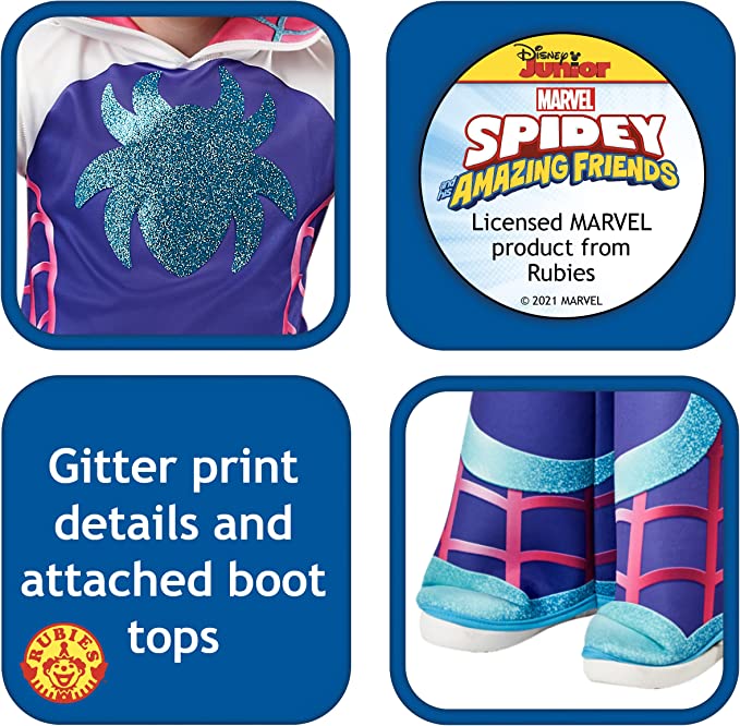 Ghost Spider Costume for Toddlers Spider Gwen Spidey Amazing Friends_8