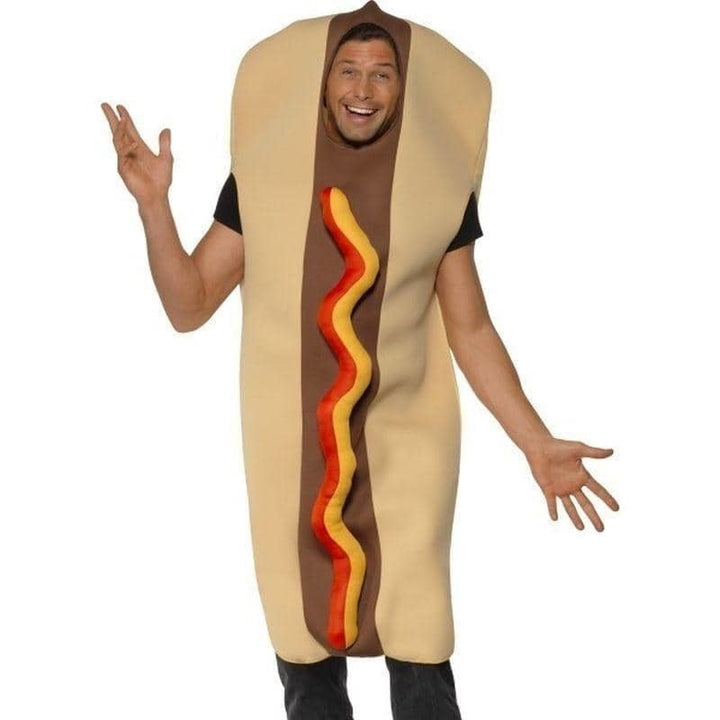 Giant Hot Dog Costume Adult Brown Red_1