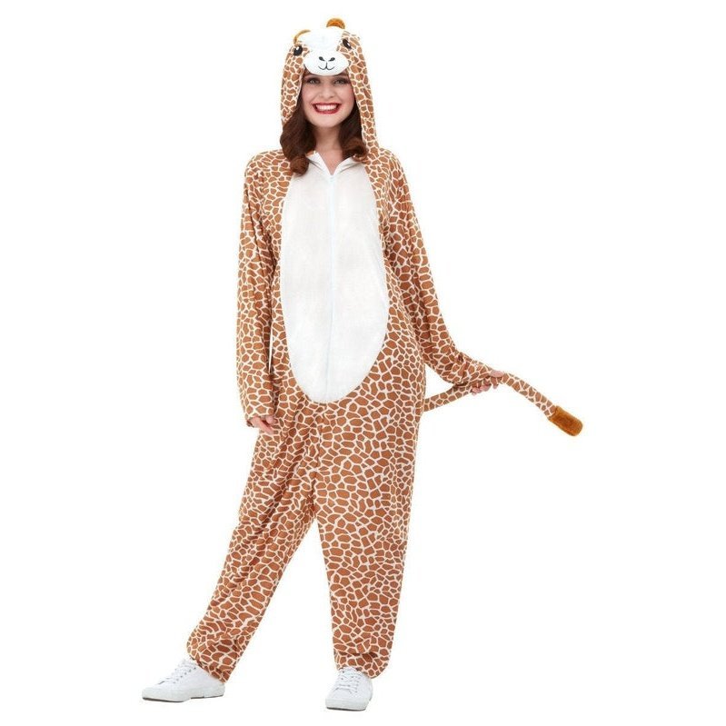 Giraffe Costume Adult Brown Jumpsuit_2