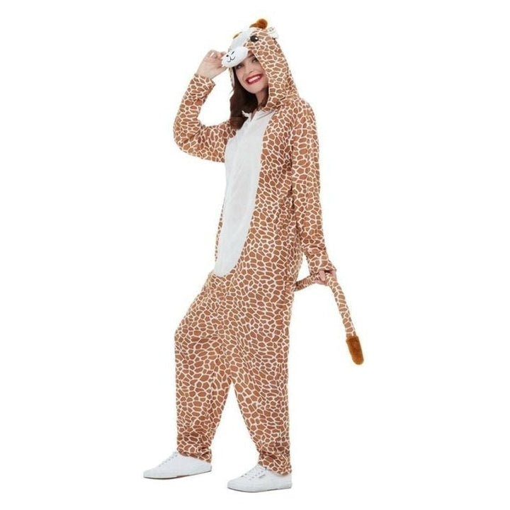 Giraffe Costume Adult Brown Jumpsuit_4