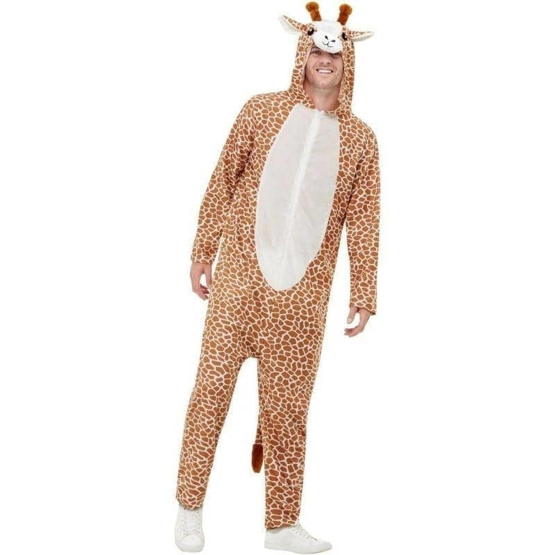 Giraffe Costume Adult Brown Jumpsuit_1