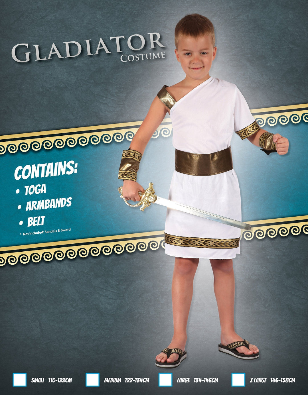 Gladiator L Childrens Costumes Male To Fit Child Of Height 134cm 146cm_1