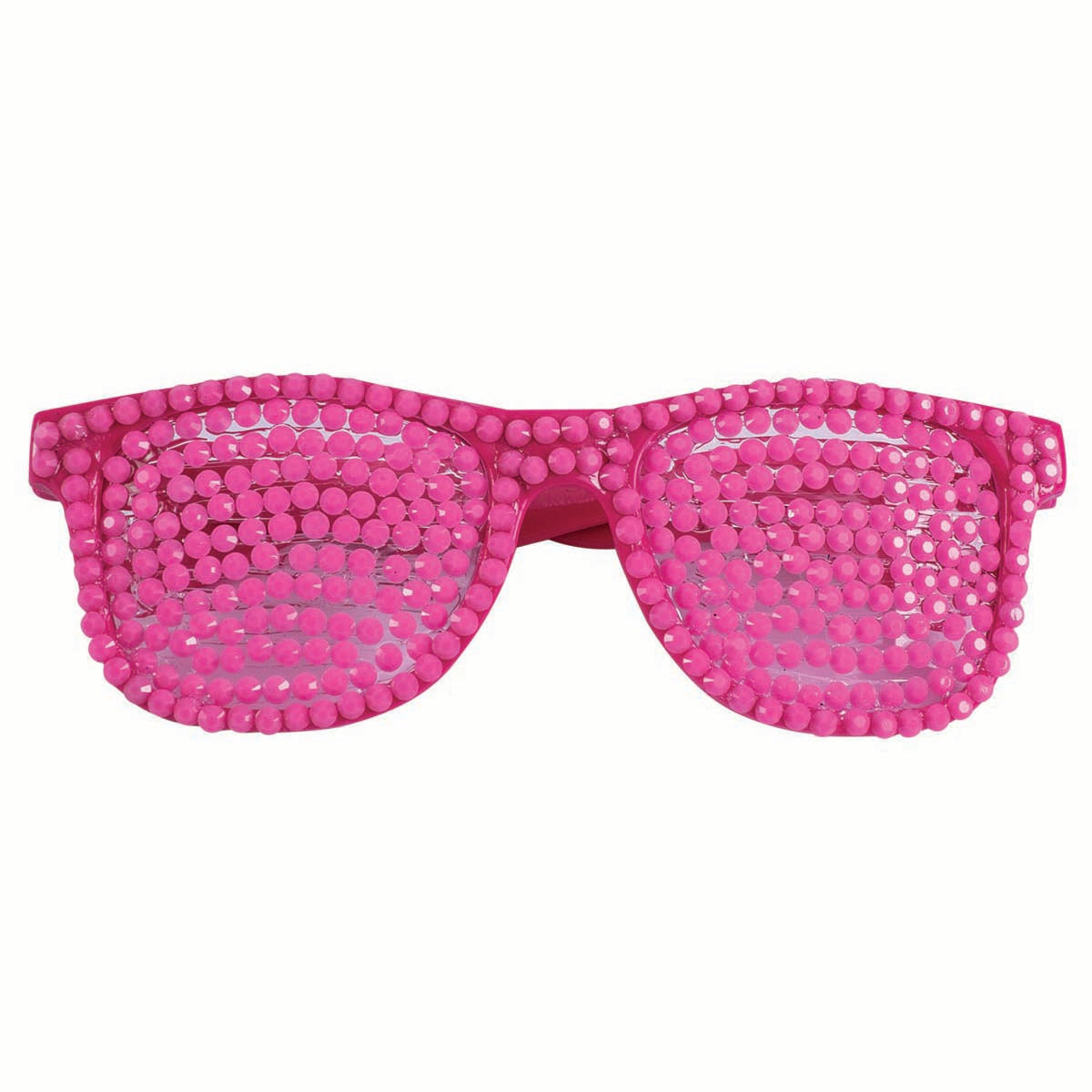Glasses 80s Rhinestone Neon Pink 1