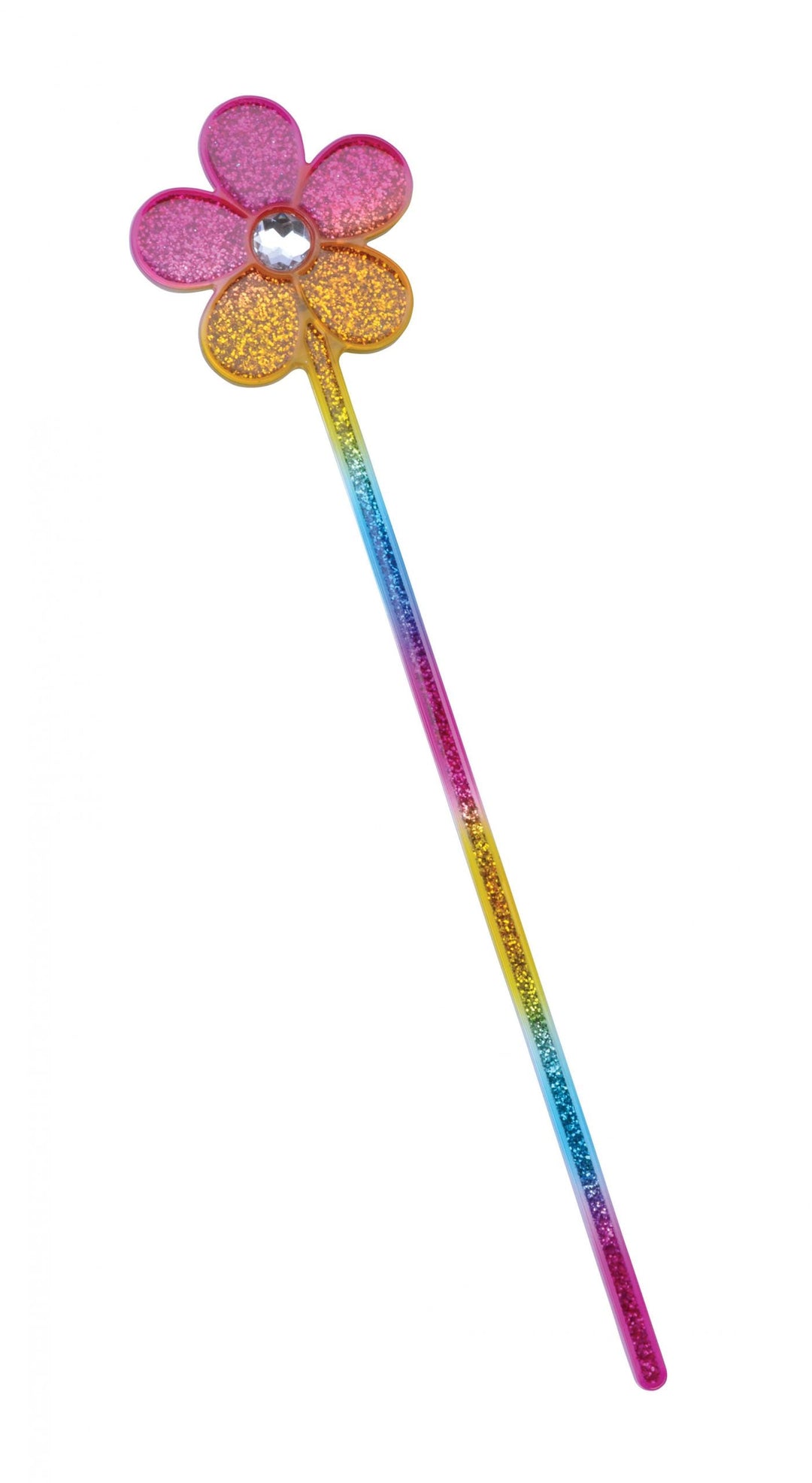 Glitter Rainbow Flower Wand Fairy Costume Accessory_1