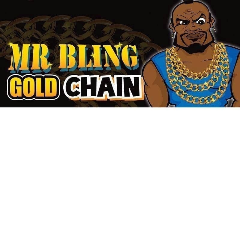 Size Chart Gold Chain Necklace Mr T Costume Accessory